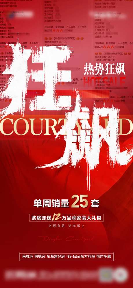 地产狂飙热销喜报单图-采灵感-https://www.cailinggan.com/