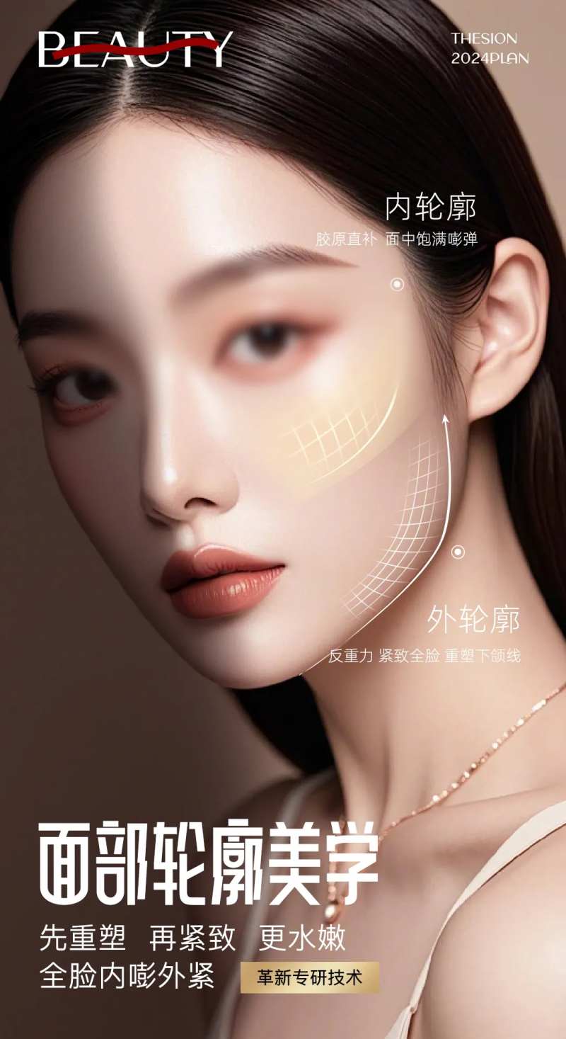 面部轮廓美学海报-采灵感-cailinggan.com