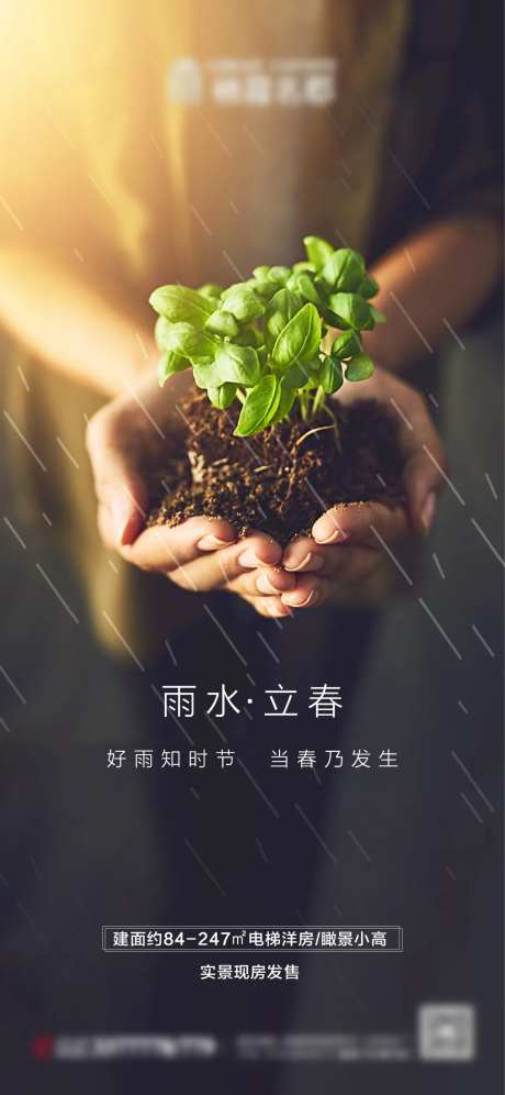 地产立春雨水节气海报-采灵感-https://www.cailinggan.com/