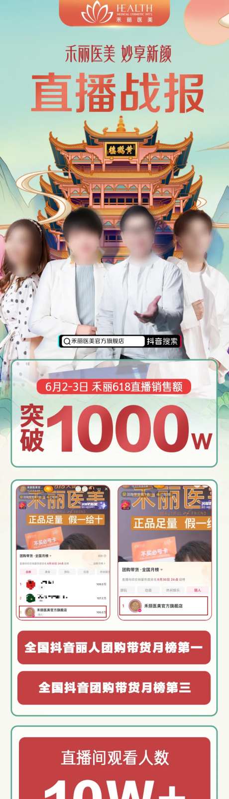 医美直播战报朋友圈宣传-采灵感-https://www.cailinggan.com/