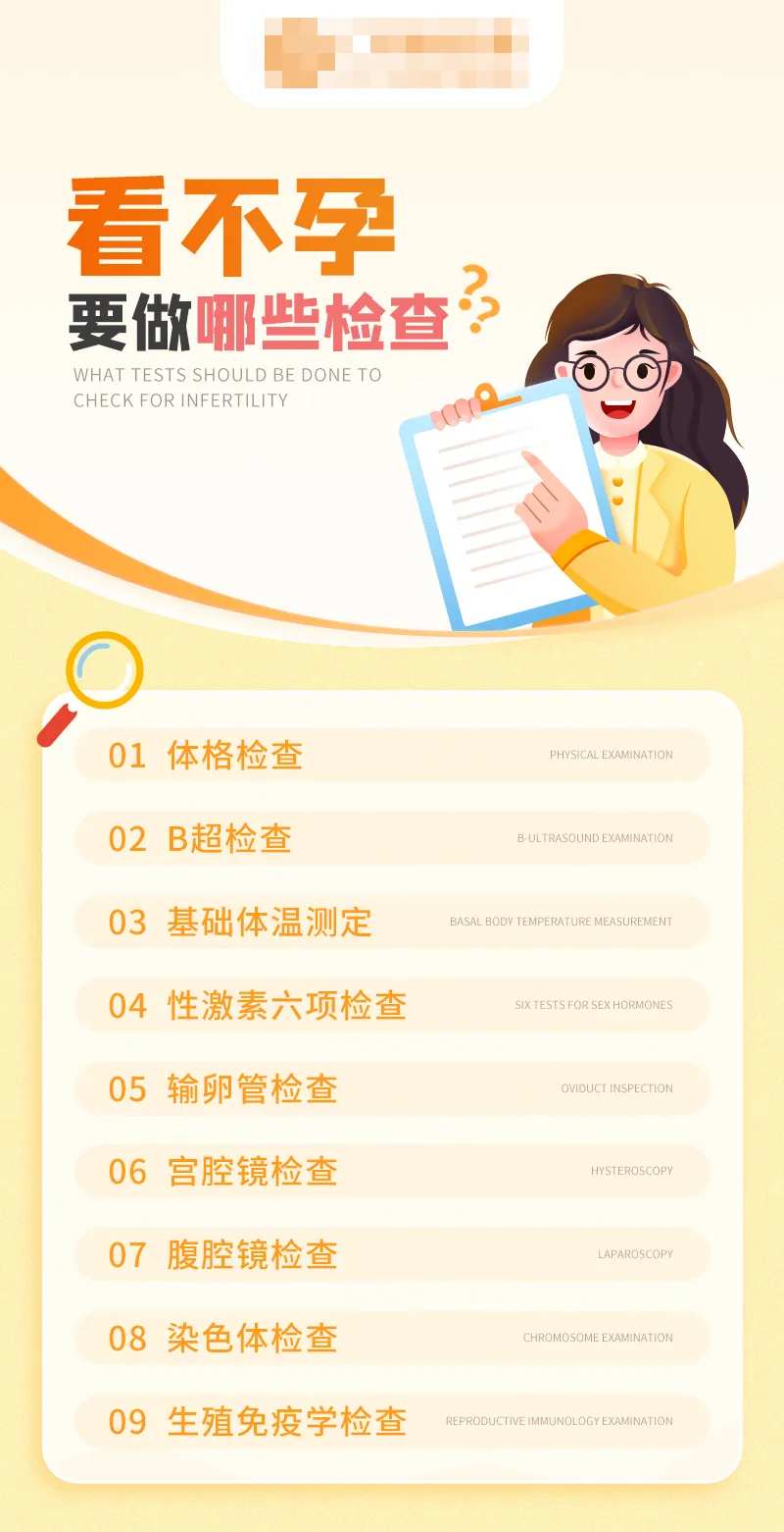 看不孕要做哪些检查宣传海报-采灵感-cailinggan.com