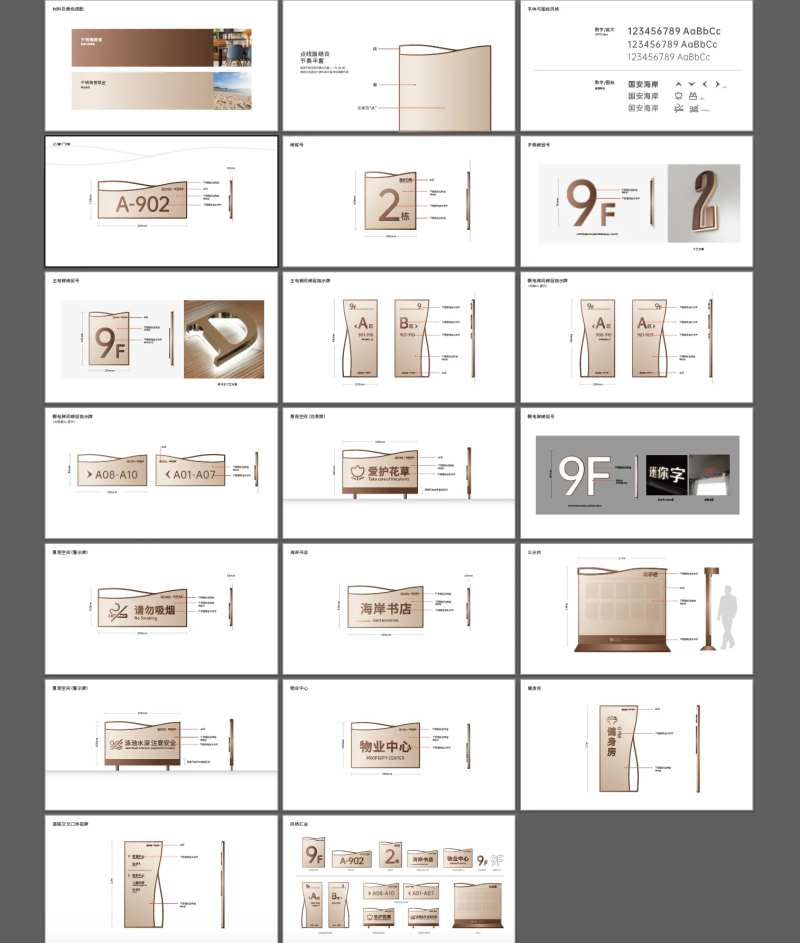 地产公寓导视楼栋门牌公告栏警示牌-采灵感-cailinggan.com