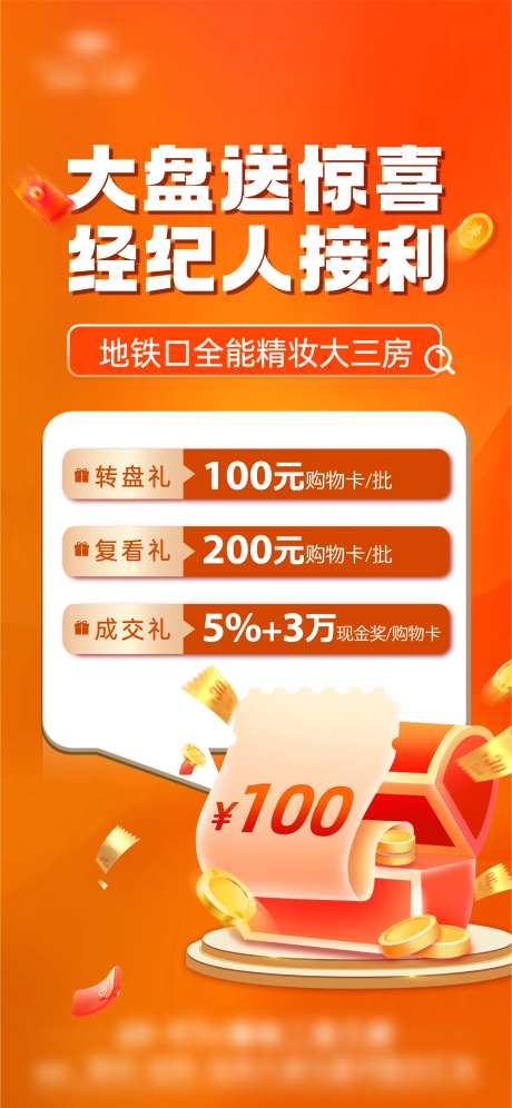 渠道促销带看海报-采灵感-https://www.cailinggan.com/