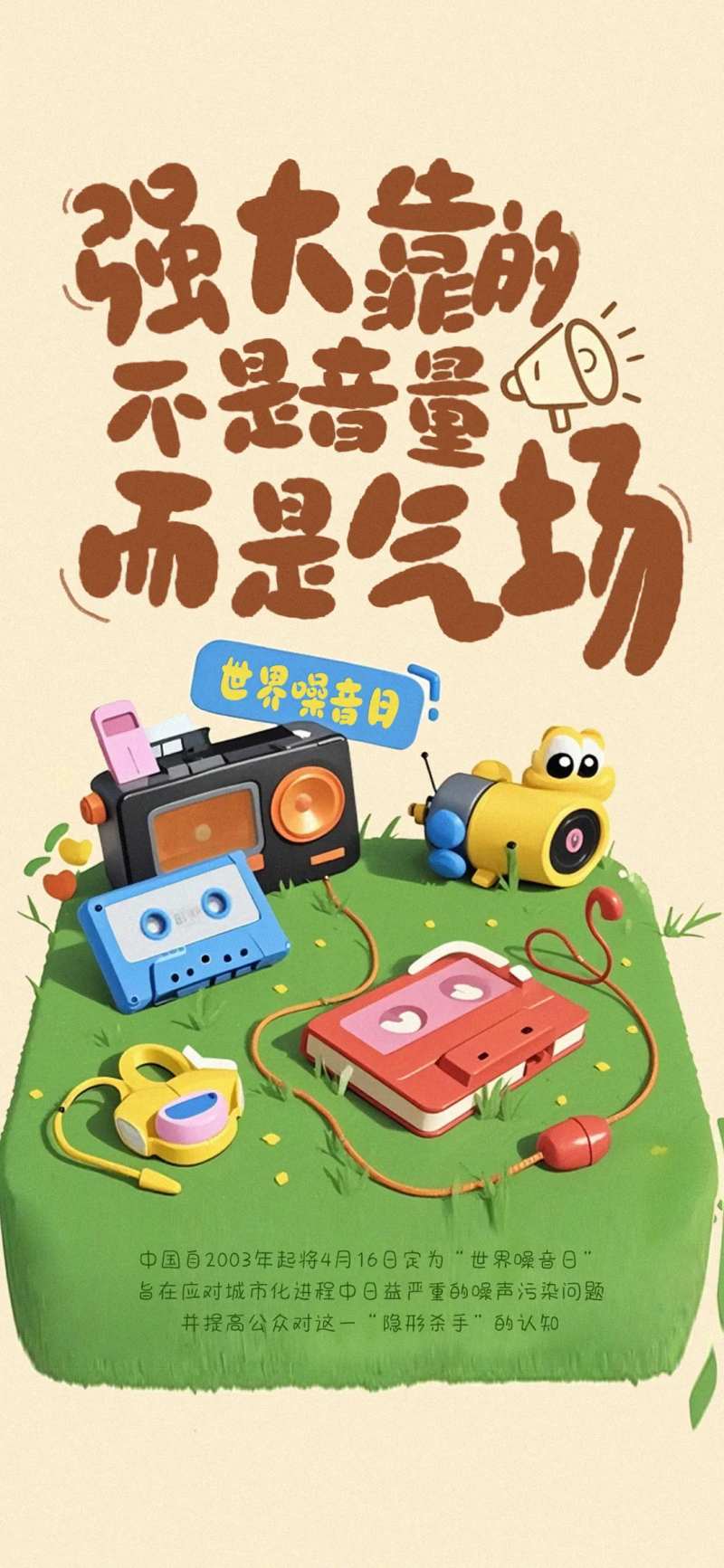 世界噪音日海报-采灵感-cailinggan.com