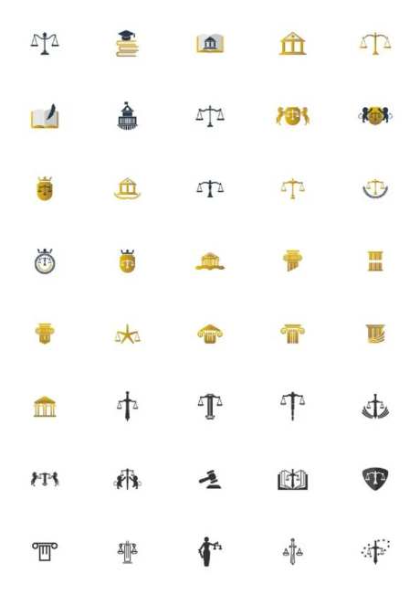 卡通法院扁平风UI设计-采灵感-https://www.cailinggan.com/