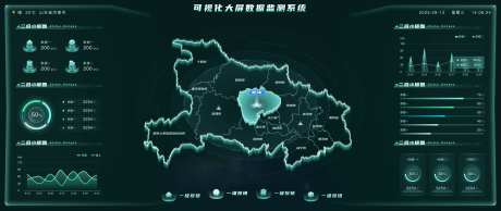 湖北省数据监测可视化大屏-采灵感-https://www.cailinggan.com/