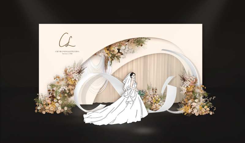 香槟色韩系婚礼 -采灵感-cailinggan.com