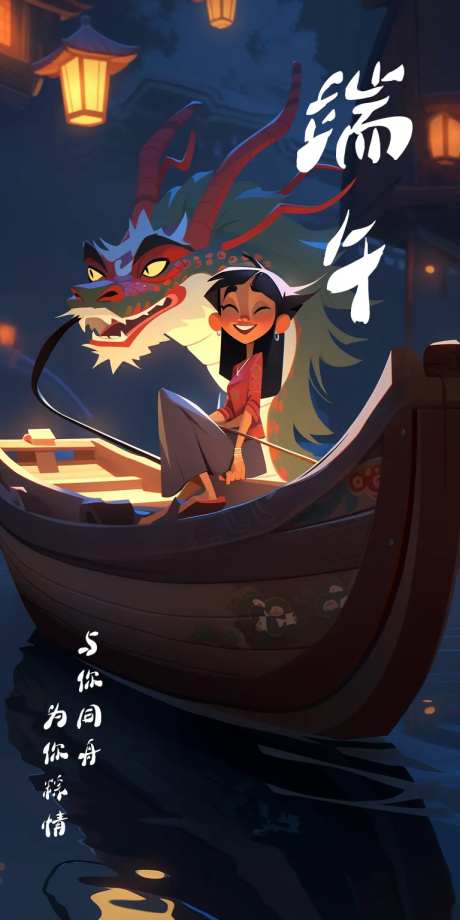 端午节插画壁纸海报-采灵感-https://www.cailinggan.com/