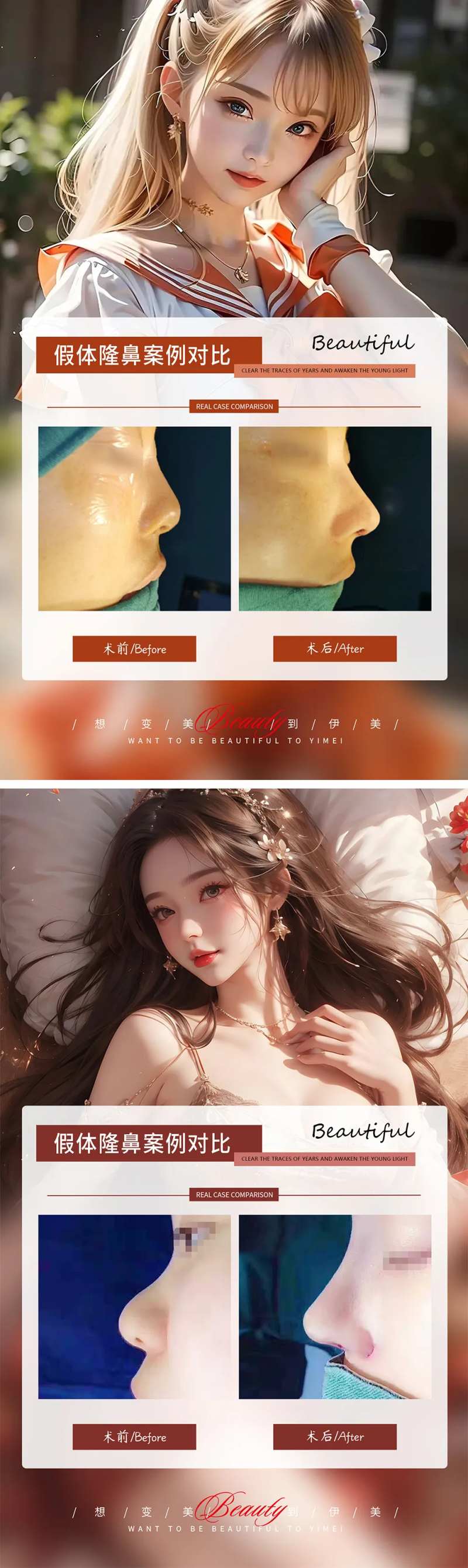 假体隆鼻案例对比-采灵感-cailinggan.com