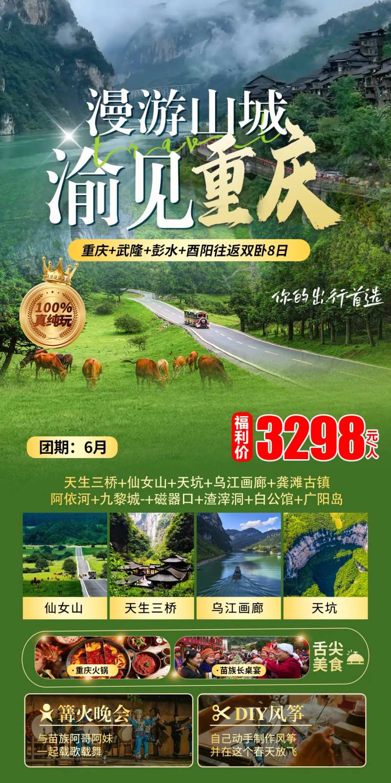 重庆仙女山武隆旅游海报-采灵感-cailinggan.com