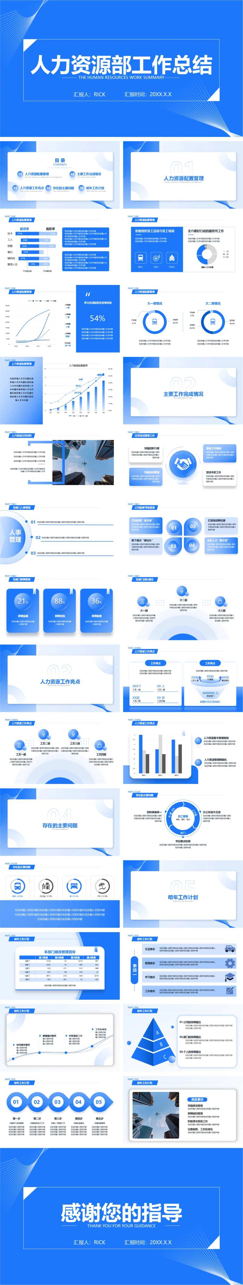 人力资源部工作总结PPT-采灵感-cailinggan.com