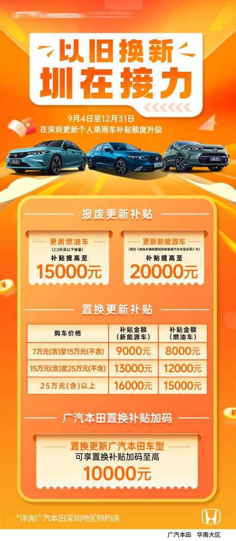 汽车政策福利大字报以旧换新车型-采灵感-https://www.cailinggan.com/