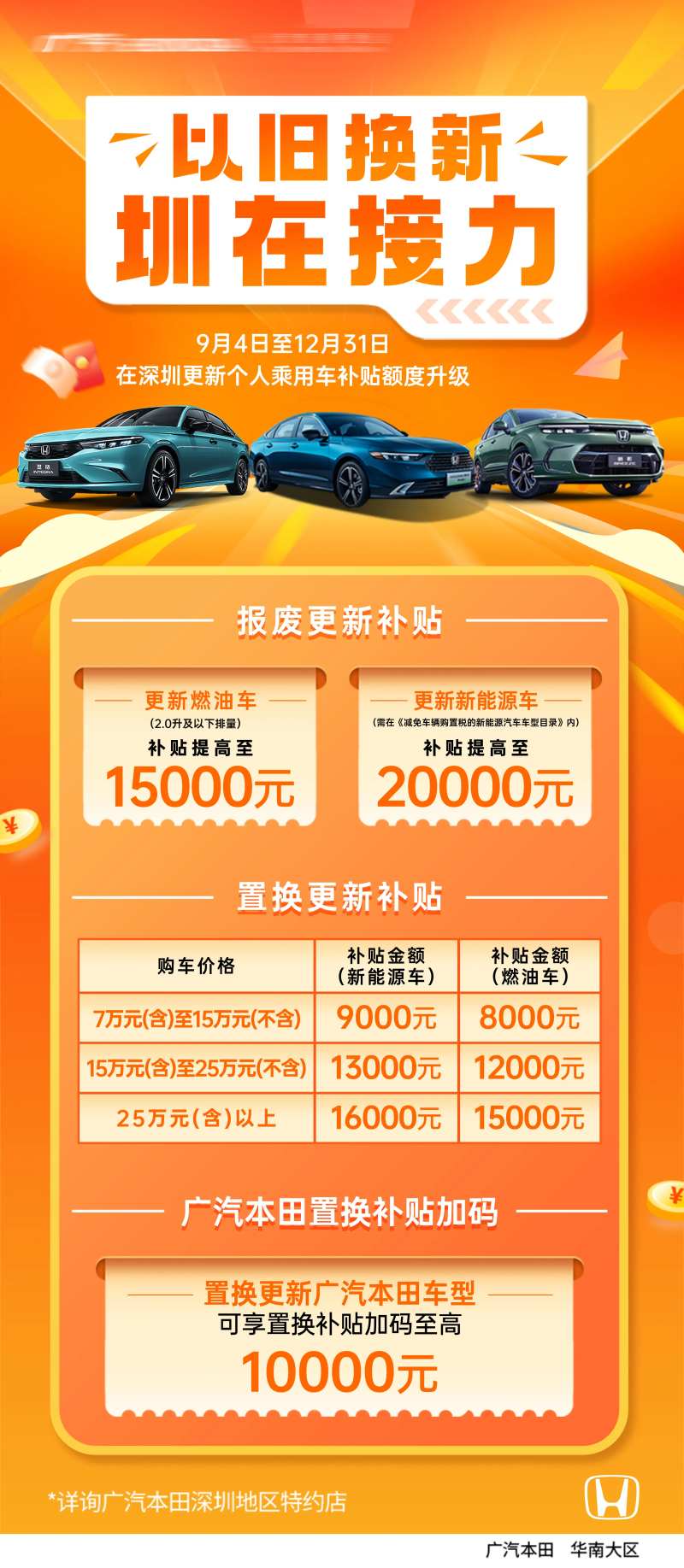 汽车政策福利大字报以旧换新车型-采灵感-cailinggan.com