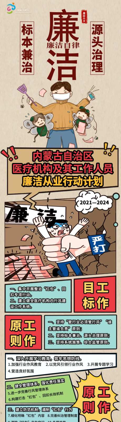 图解廉洁从业行动计划长图海报-采灵感-https://www.cailinggan.com/