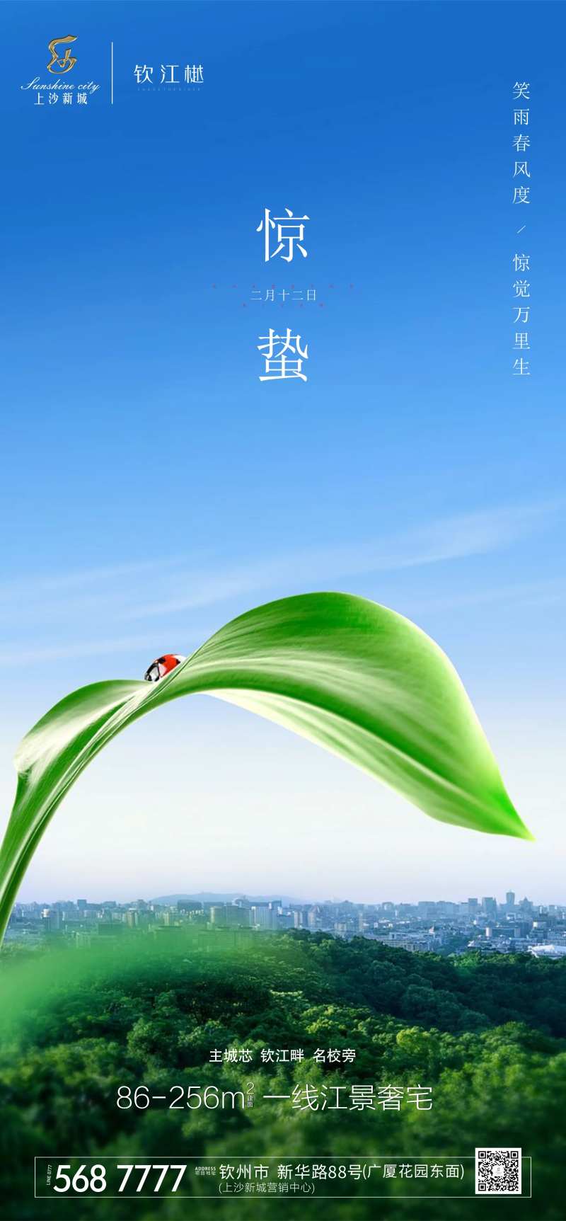 惊蛰地产江景奢宅海报-采灵感-cailinggan.com