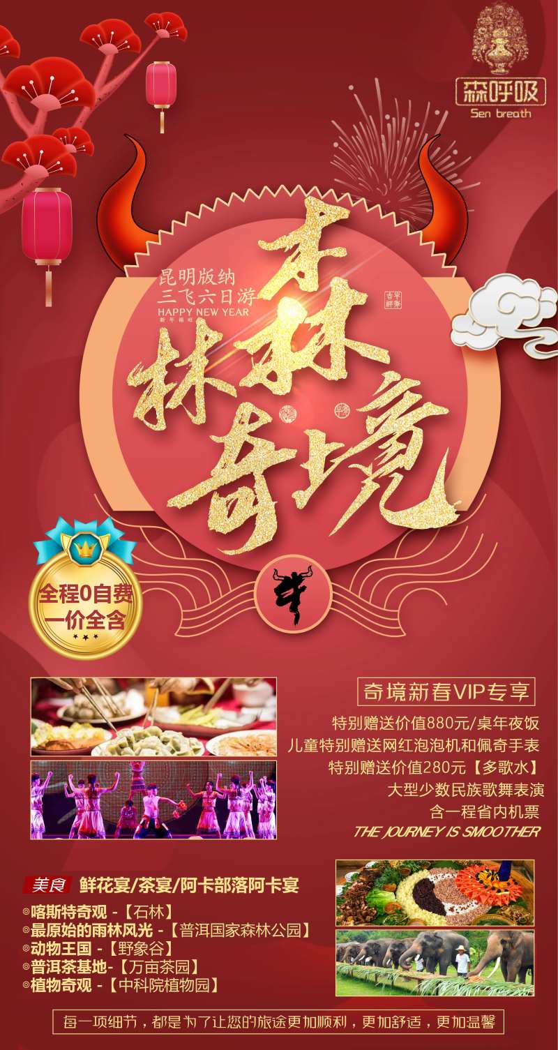 版纳宣传春节海报-采灵感-cailinggan.com