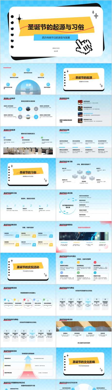 圣诞节的起源与习俗ppt-采灵感-https://www.cailinggan.com/