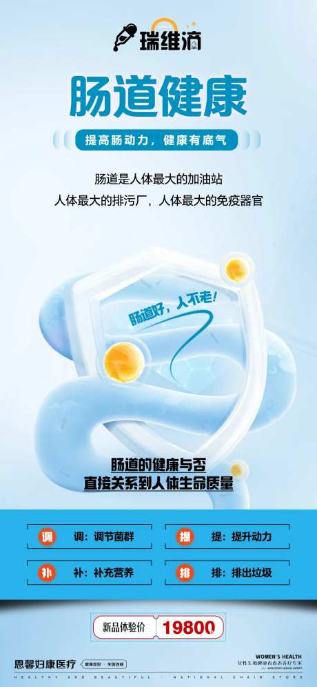 肠道健康海报-采灵感-https://www.cailinggan.com/