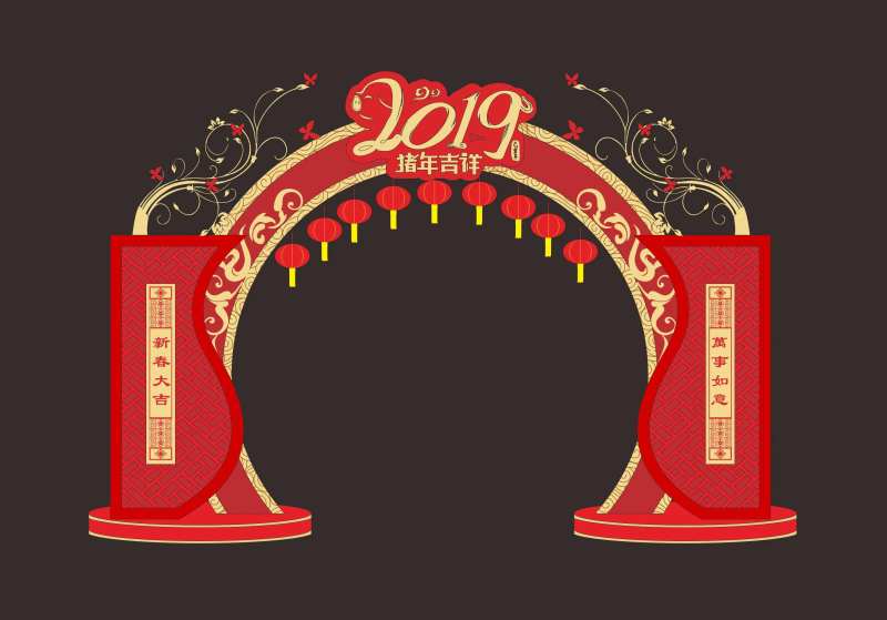 春节造型门-采灵感-cailinggan.com