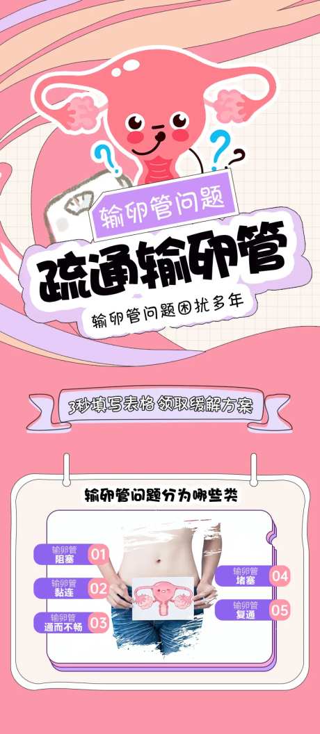 疏通输卵管海报-采灵感-https://www.cailinggan.com/