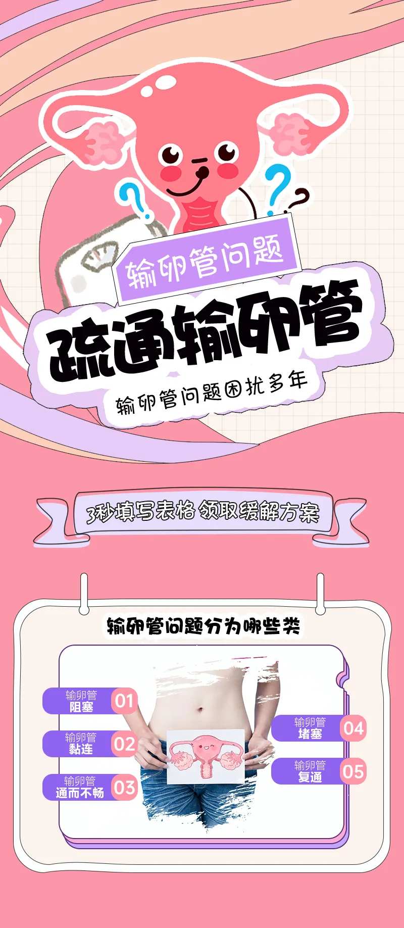 疏通输卵管海报-采灵感-cailinggan.com
