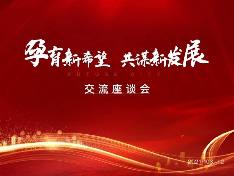 领导视察座谈会背景板-采灵感-cailinggan.com