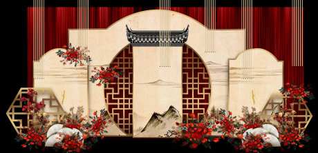 婚礼布置 堆头美陈-采灵感-https://www.cailinggan.com/