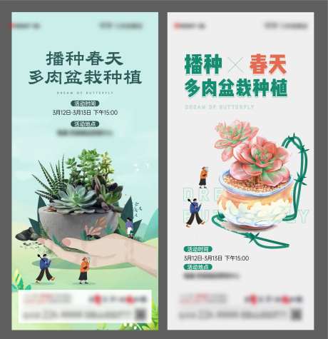 多肉植物盆栽 暖场活动单图-采灵感-https://www.cailinggan.com/