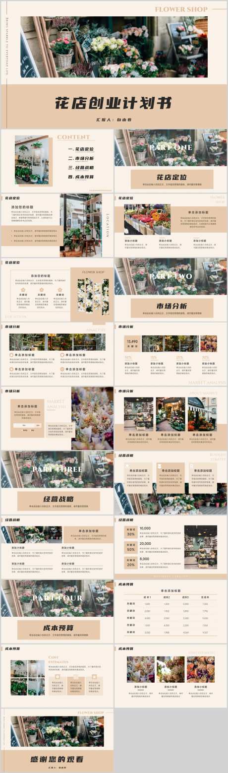 花店创业计划书PPT-采灵感-https://www.cailinggan.com/