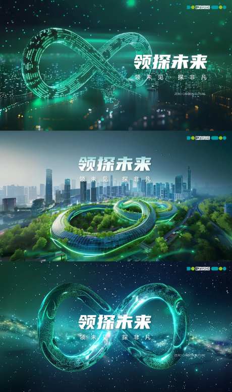 生态莫比乌斯环背景板-采灵感-https://www.cailinggan.com/