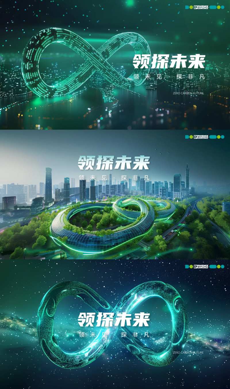 生态莫比乌斯环背景板-采灵感-cailinggan.com