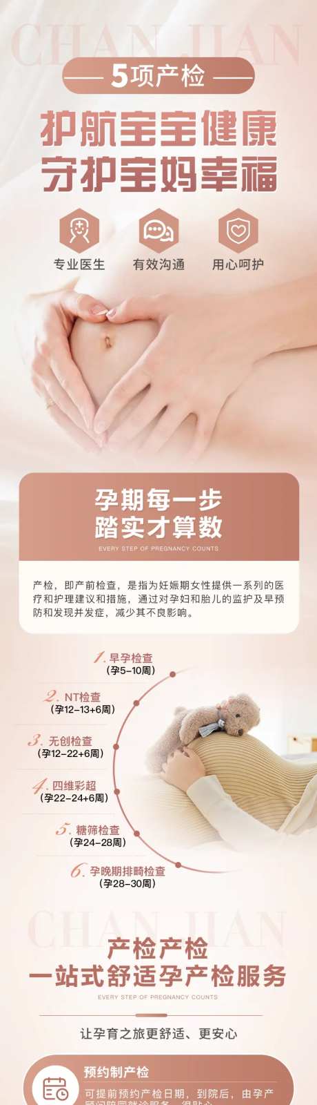 孕妇产检长图海报-采灵感-https://www.cailinggan.com/