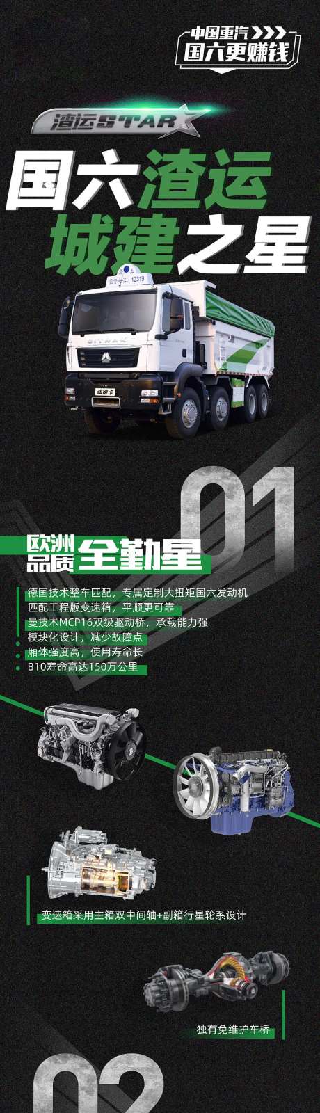 国六渣运城建工业风性能简介海报长图-采灵感-https://www.cailinggan.com/