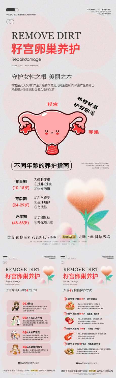 子宫卵巢养护海报-采灵感-https://www.cailinggan.com/
