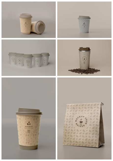 咖啡杯奶茶杯样机-采灵感-https://www.cailinggan.com/