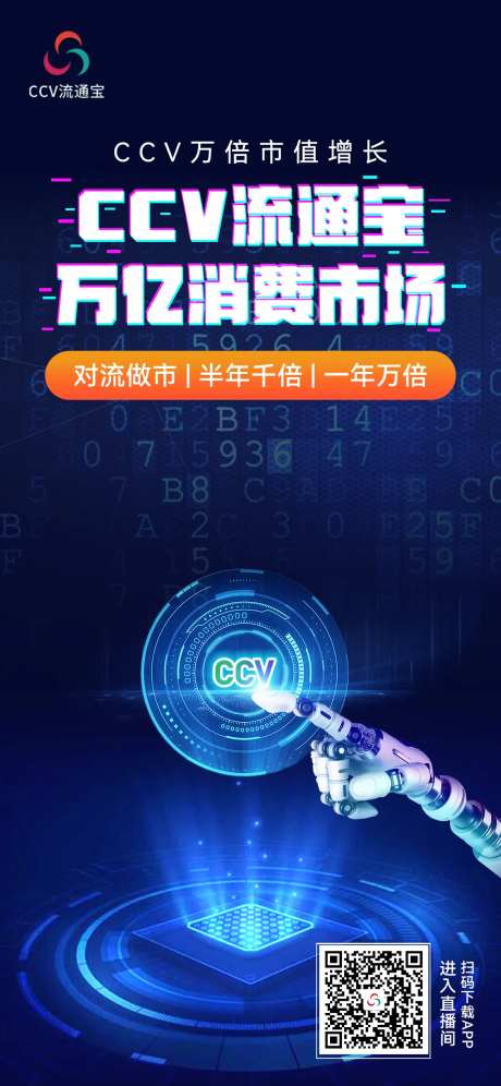 科技感机器人区块链未来感海报-采灵感-https://www.cailinggan.com/