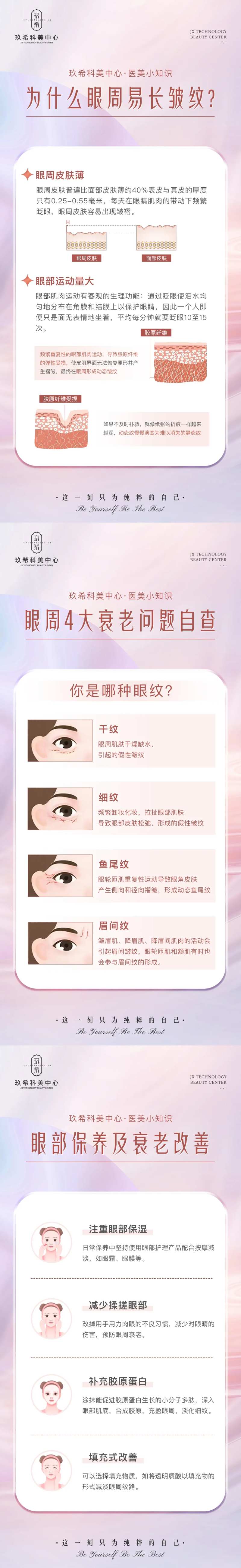 医美眼周眼纹小知识海报-采灵感-cailinggan.com