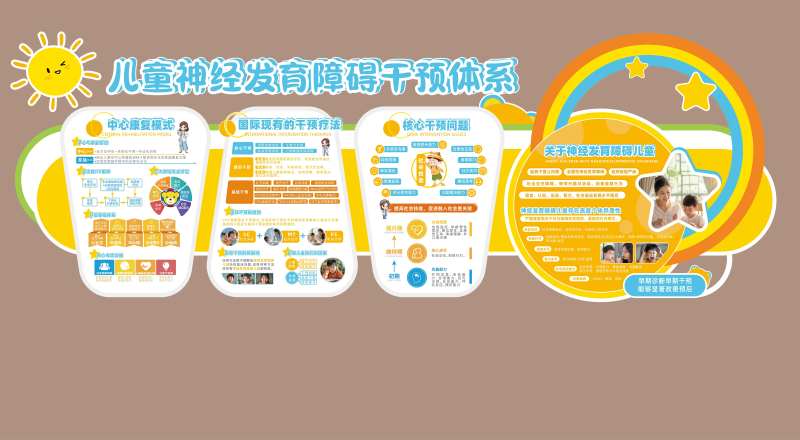 卡通文化墙背景板-采灵感-cailinggan.com