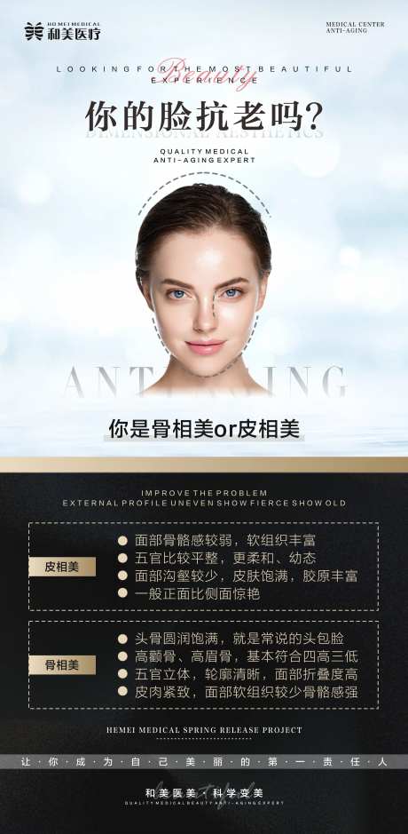 骨相美和皮相美科普海报-采灵感-https://www.cailinggan.com/