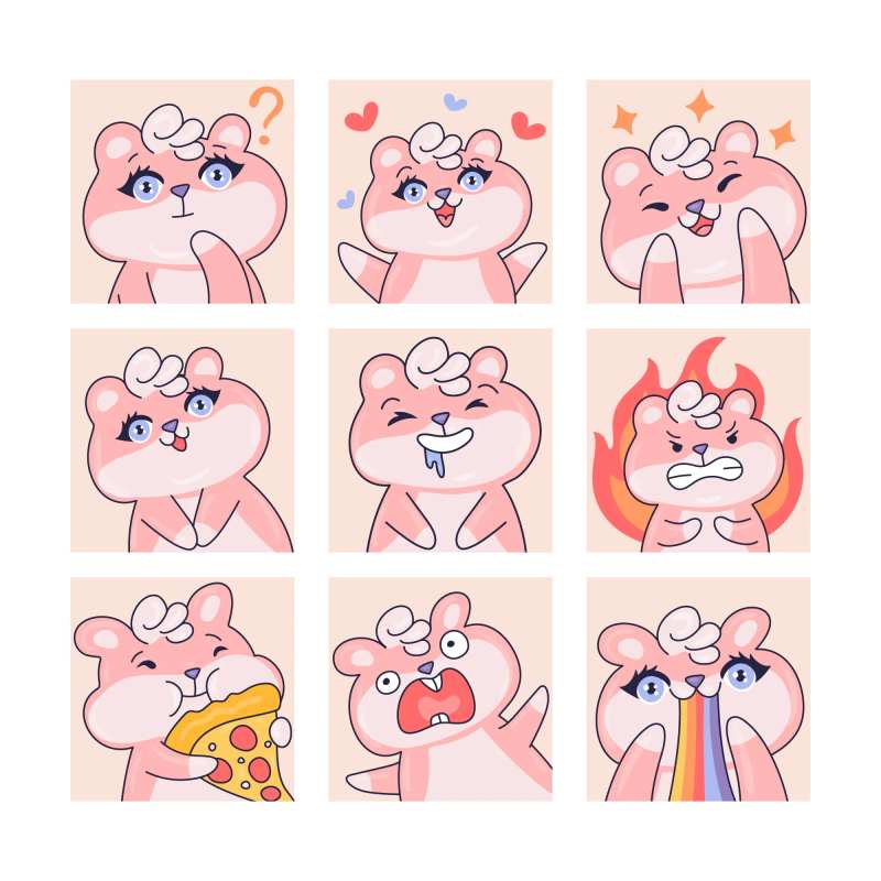 卡通动物形象  -采灵感-cailinggan.com