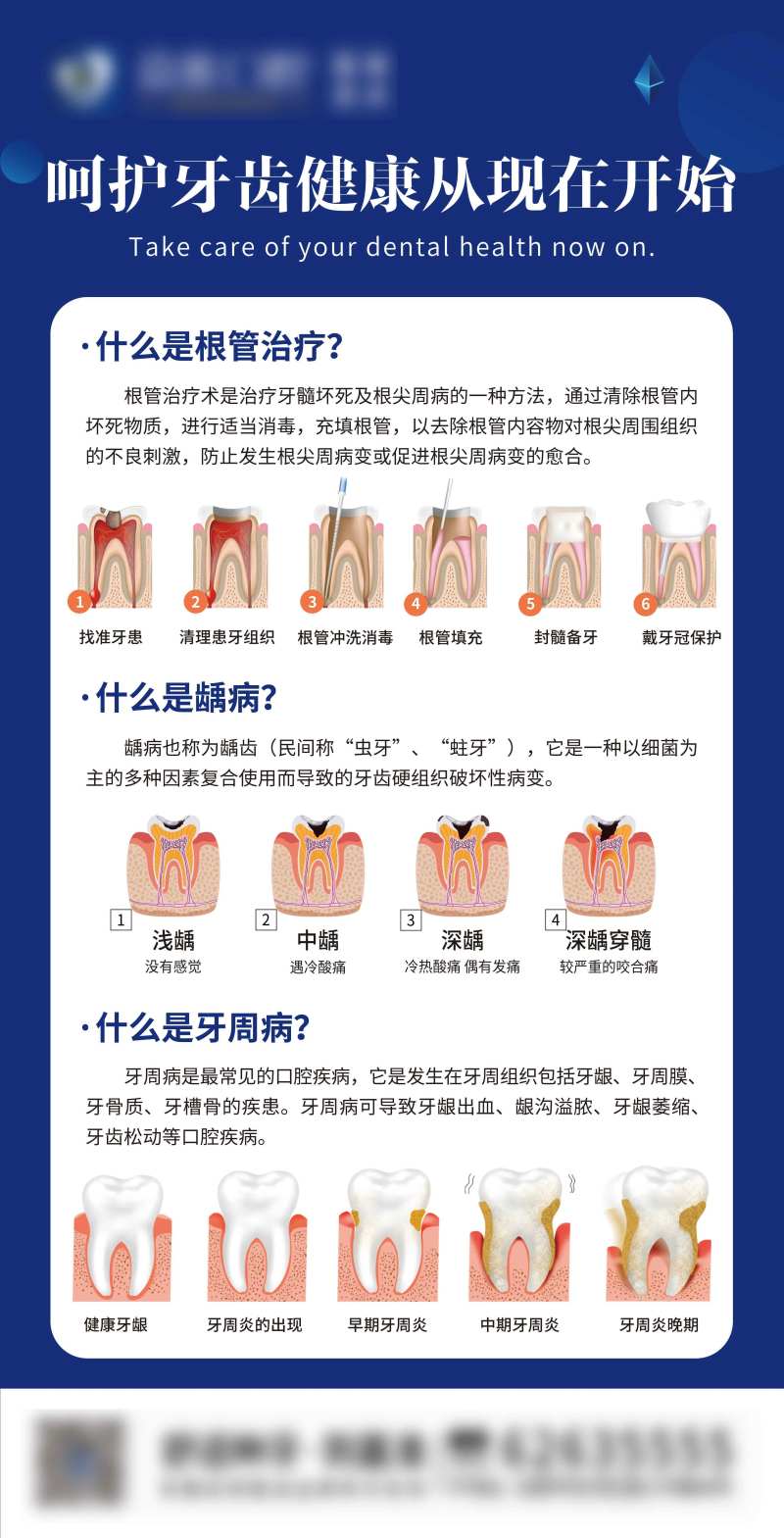 呵护牙齿健康简约海报-采灵感-cailinggan.com