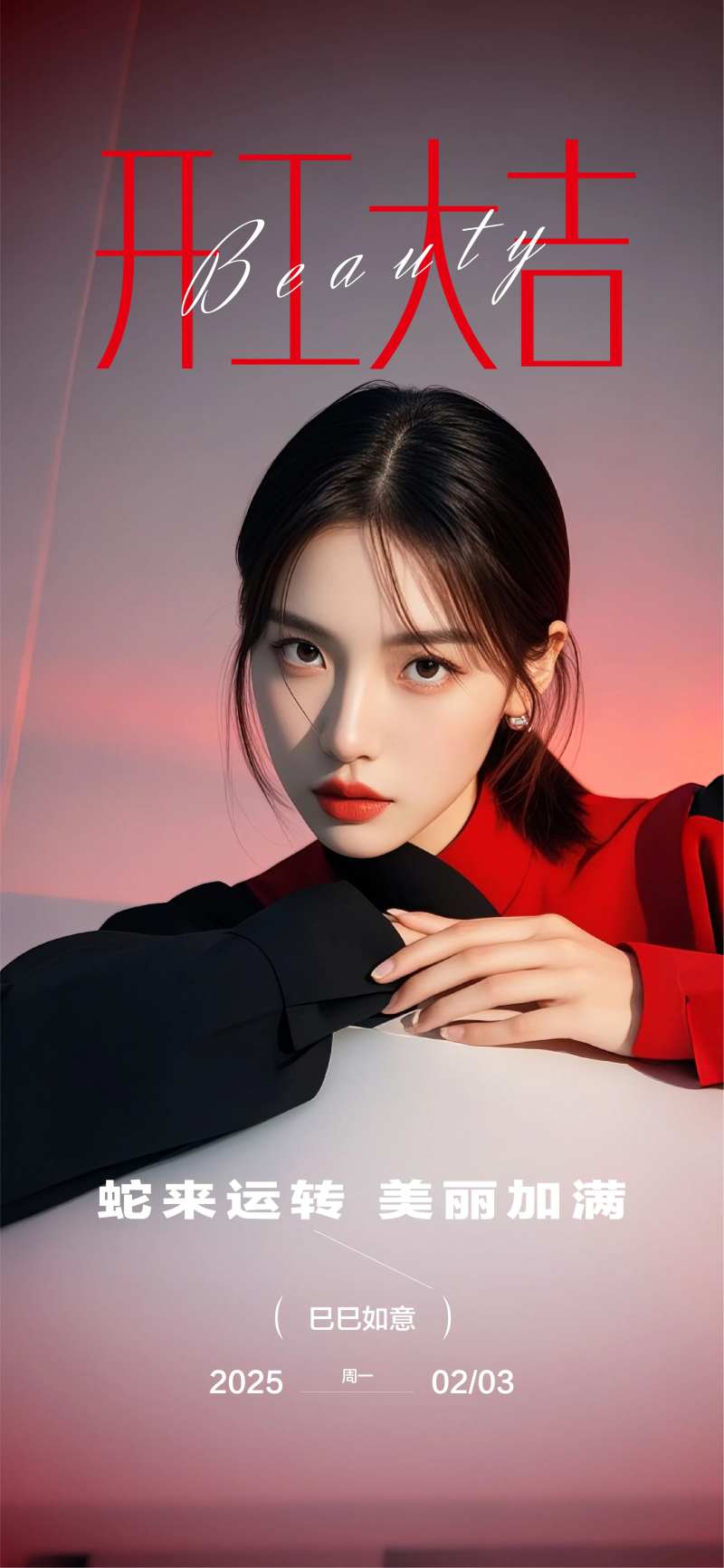 医美开工大吉海报-采灵感-cailinggan.com