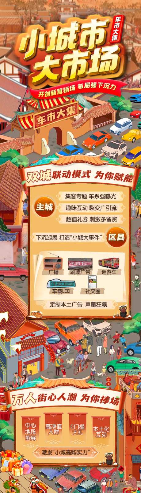 汽车车市大集招商海报长图-采灵感-https://www.cailinggan.com/