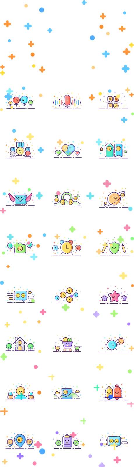 MBE风格图标设计-采灵感-https://www.cailinggan.com/