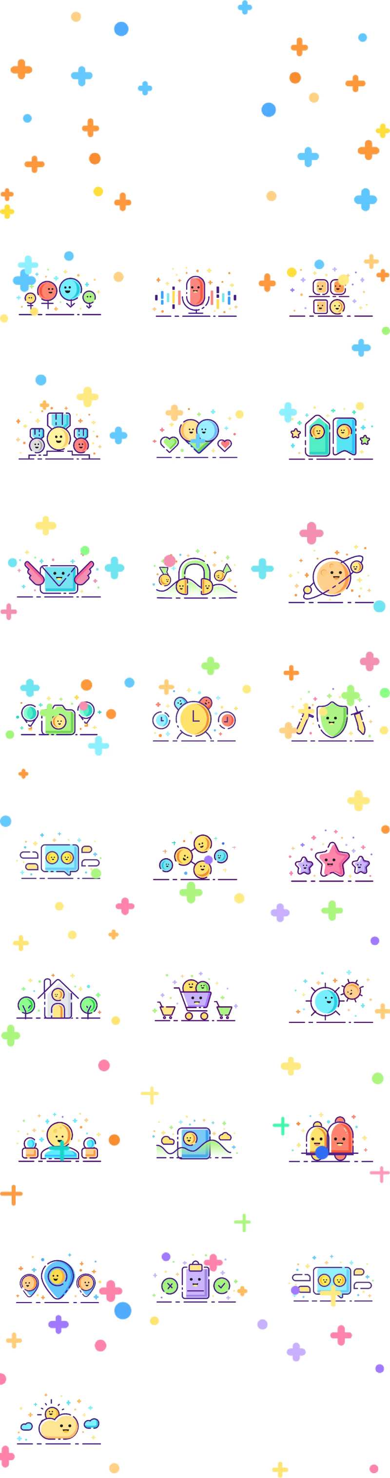 MBE风格图标设计-采灵感-cailinggan.com