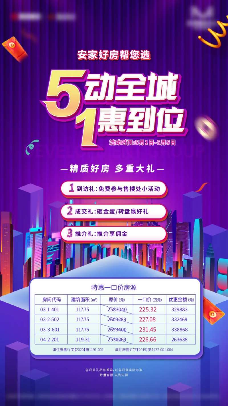 五一狂欢购特惠房源海报-采灵感-cailinggan.com