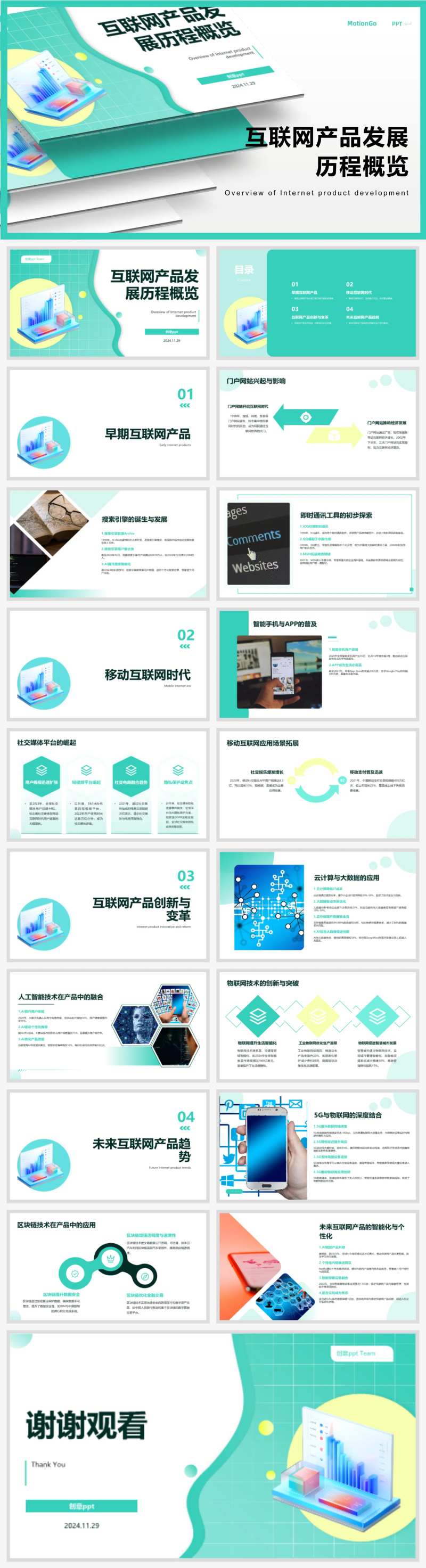 互联网产品发展历程概览ppt-采灵感-cailinggan.com
