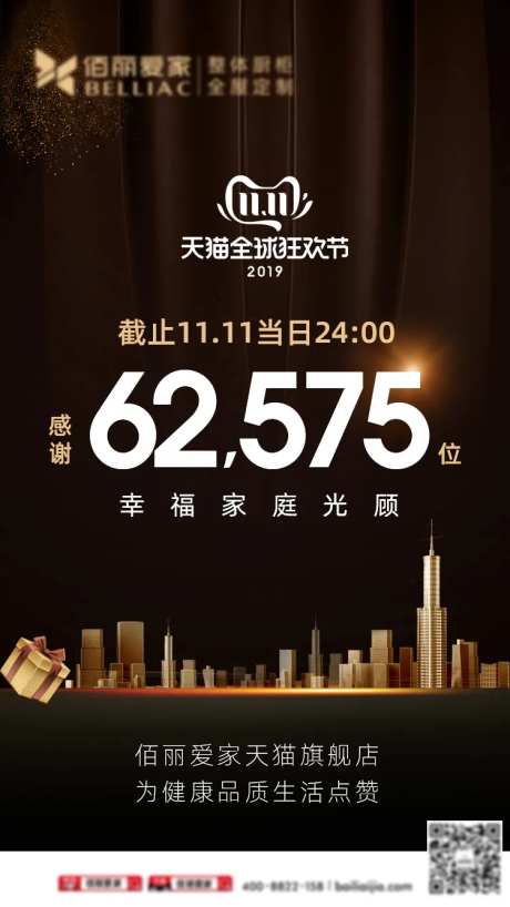 双十一双十二数据战报微信海报-采灵感-https://www.cailinggan.com/