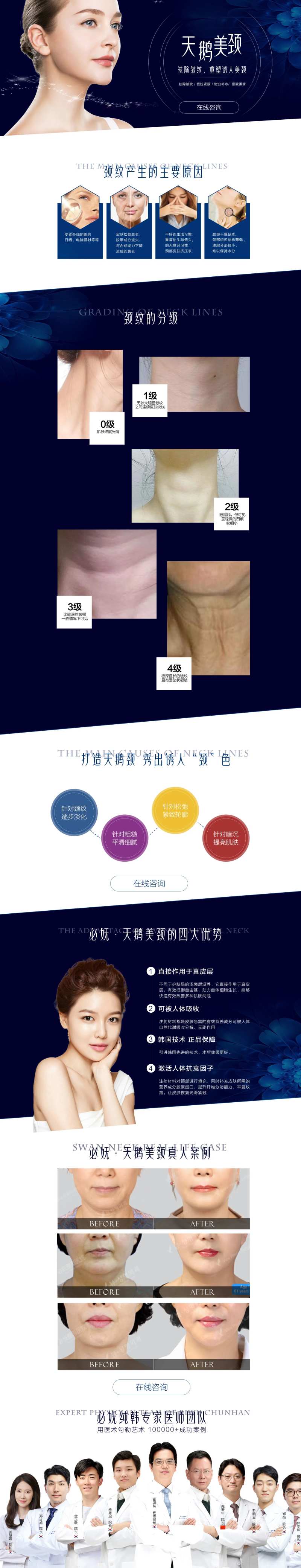 医美天鹅美颈网站长图专题设计-采灵感-cailinggan.com