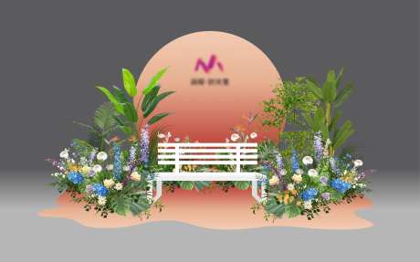 落日花艺美陈打卡区-采灵感-https://www.cailinggan.com/